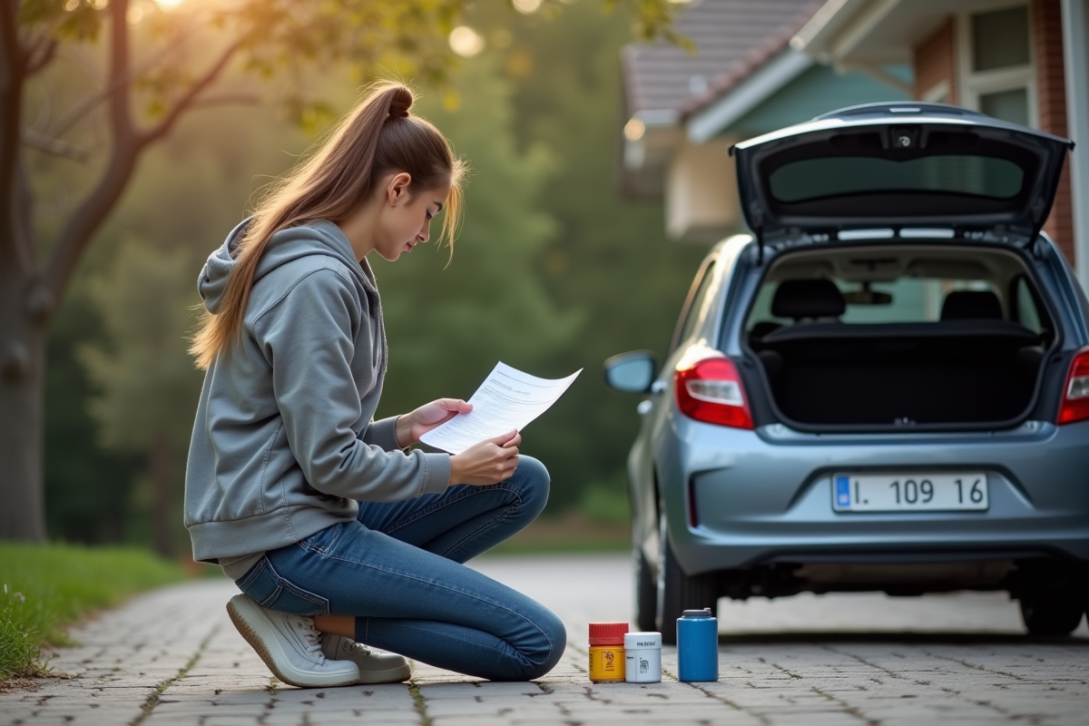 Jeune femme vérifie l